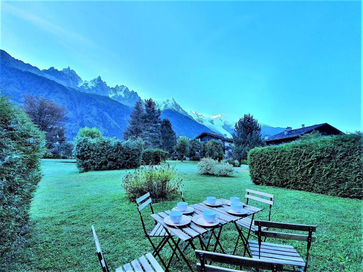 Chamonix Appartement Vue Mont Blanc Avec Jardin Exteriör bild
