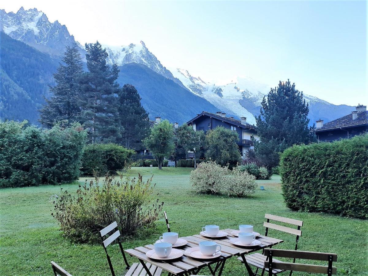 Chamonix Appartement Vue Mont Blanc Avec Jardin Exteriör bild